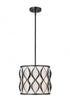 Z-Lite Harden 3 Light Pendant in Matte Black Finish Model: 1948P12-MB