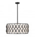Z-Lite Harden 8 Light Pendant in Matte Black Finish Model: 1948P26-MB