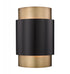 Z-Lite Harlech 2 Light Wall Sconce in Bronze + Rubbed Brass Finish Model: 739S-BRZ-RB