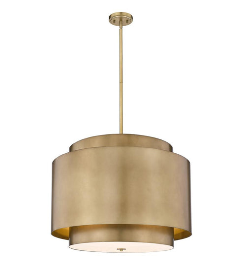 Z-Lite Harlech 4 Light Chandelier in Rubbed Brass Finish Model: 739P32-RB
