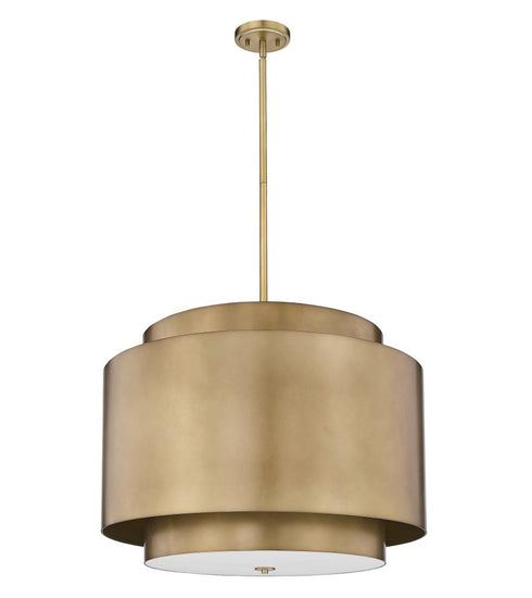 Z-Lite Harlech 4 Light Chandelier in Rubbed Brass Finish Model: 739P32-RB