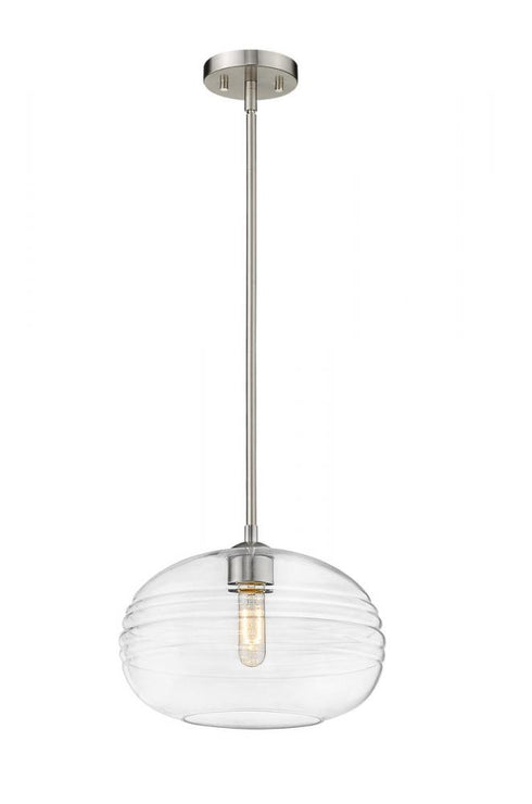 Z-Lite Harmony 1 Light Pendant in Brushed Nickel Finish Model: 486P14-BN