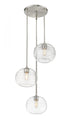 Z-Lite Harmony 3 Light Chandelier in Brushed Nickel Finish Model: 486P10-3R-BN