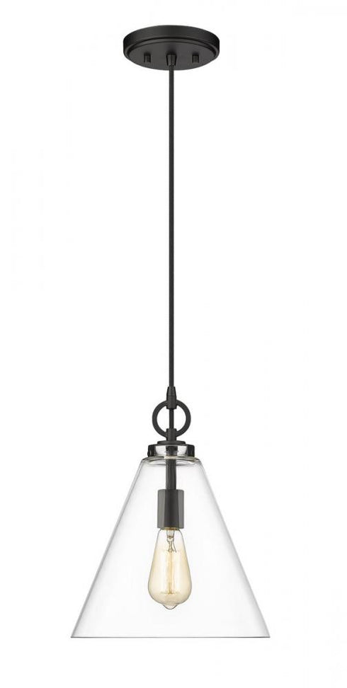 Z-Lite Harper 1 Light Pendant in Brushed Nickel Finish Model: 3034P11-BN