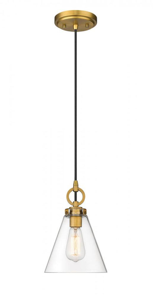 Z-Lite Harper 1 Light Pendant in Brushed Nickel Finish Model: 3034P8-BN
