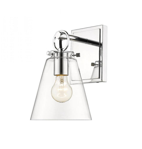 Z-Lite Harper 1 Light Wall Sconce in Brushed Nickel Finish Model: 483-1S-BN