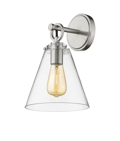 Z-Lite Harper 1 Light Wall Sconce in Brushed Nickel Finish Model: 806-1S-BN