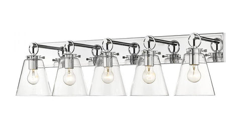 Z-Lite Harper 5 Light Vanity in Brushed Nickel Finish Model: 483-5V-BN