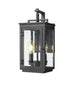 Z-Lite Hartwell 2 Light Outdoor Wall Light in Sand Black Finish Model: 5019S-BK