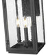 Z-Lite Hartwell 3 Light Outdoor Wall Light in Sand Black Finish Model: 5019M-BK