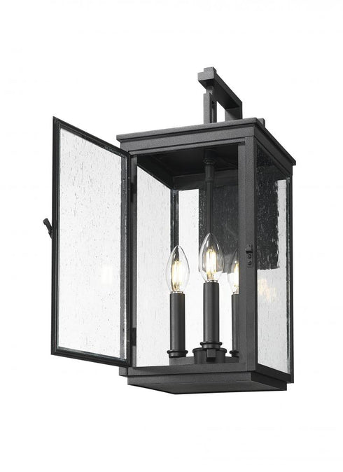 Z-Lite Hartwell 3 Light Outdoor Wall Light in Sand Black Finish Model: 5019M-BK