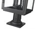 Z-Lite Hartwell 4 Light Outdoor Pier Mounted Fixture in Sand Black Finish Model: 5019PHBR-533PM-BK