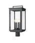Z-Lite Hartwell 4 Light Outdoor Post Mount Fixture in Sand Black Finish Model: 5019PHBR-BK