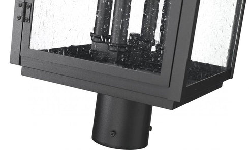 Z-Lite Hartwell 4 Light Outdoor Post Mount Fixture in Sand Black Finish Model: 5019PHBR-BK