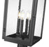 Z-Lite Hartwell 4 Light Outdoor Post Mounted Fixture in Sand Black Finish Model: 5019PHBR-5011P-BK