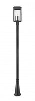 Z-Lite Hartwell 4 Light Outdoor Post Mounted Fixture in Sand Black Finish Model: 5019PHBR-5011P-BK