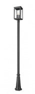 Z-Lite Hartwell 4 Light Outdoor Post Mounted Fixture in Sand Black Finish Model: 5019PHBR-5011P-BK