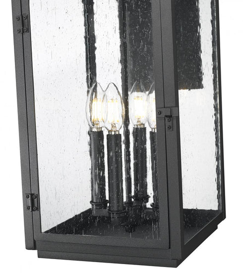 Z-Lite Hartwell 4 Light Outdoor Wall Light in Sand Black Finish Model: 5019B-BK