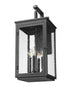 Z-Lite Hartwell 4 Light Outdoor Wall Light in Sand Black Finish Model: 5019B-BK