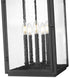 Z-Lite Hartwell 5 Light Outdoor Chain Mount Ceiling Fixture in Sand Black Finish Model: 5019CHXL-BK