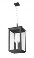 Z-Lite Hartwell 5 Light Outdoor Chain Mount Ceiling Fixture in Sand Black Finish Model: 5019CHXL-BK