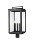 Z-Lite Hartwell 5 Light Outdoor Post Mount Fixture in Sand Black Finish Model: 5019PHXLR-BK