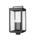 Z-Lite Hartwell 5 Light Outdoor Post Mount Fixture in Sand Black Finish Model: 5019PHXLS-BK