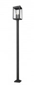 Z-Lite Hartwell 5 Light Outdoor Post Mounted Fixture in Sand Black Finish Model: 5019PHXLS-536P-BK
