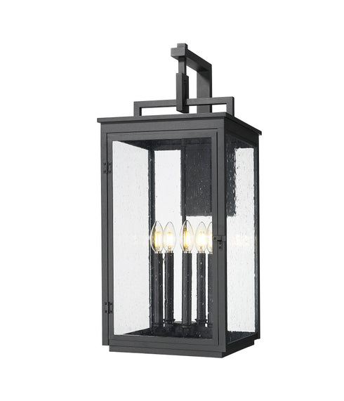 Z-Lite Hartwell 5 Light Outdoor Wall Light in Sand Black Finish Model: 5019XL-BK