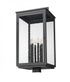 Z-Lite Hartwell 6 Light Outdoor Post Mount Fixture in Sand Black Finish Model: 5019PHXXLS-BK