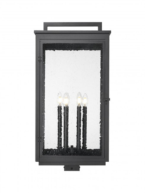 Z-Lite Hartwell 6 Light Outdoor Post Mount Fixture in Sand Black Finish Model: 5019PHXXLS-BK
