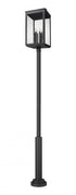 Z-Lite Hartwell 6 Light Outdoor Post Mounted Fixture in Sand Black Finish Model: 5019PHXXLR-5010P-BK