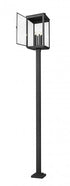 Z-Lite Hartwell 6 Light Outdoor Post Mounted Fixture in Sand Black Finish Model: 5019PHXXLS-536P-BK