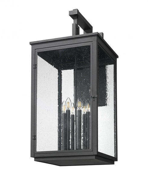 Z-Lite Hartwell 6 Light Outdoor Wall Light in Sand Black Finish Model: 5019XXL-BK