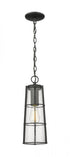 Z-Lite Helix 1 Light Outdoor Chain Mount Ceiling Fixture in Black Finish Model: 591CHB-BK