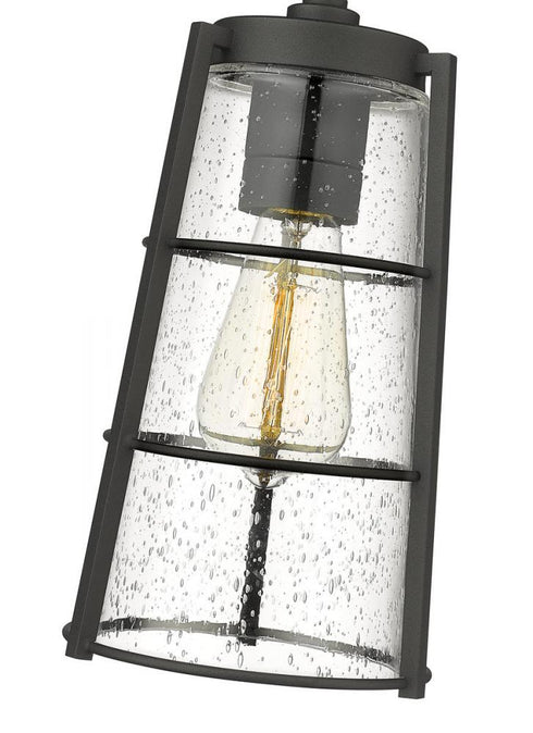 Z-Lite Helix 1 Light Outdoor Chain Mount Ceiling Fixture in Black Finish Model: 591CHM-BK