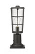 Z-Lite Helix 1 Light Outdoor Pier Mounted Fixture in Black Finish Model: 591PHM-533PM-BK