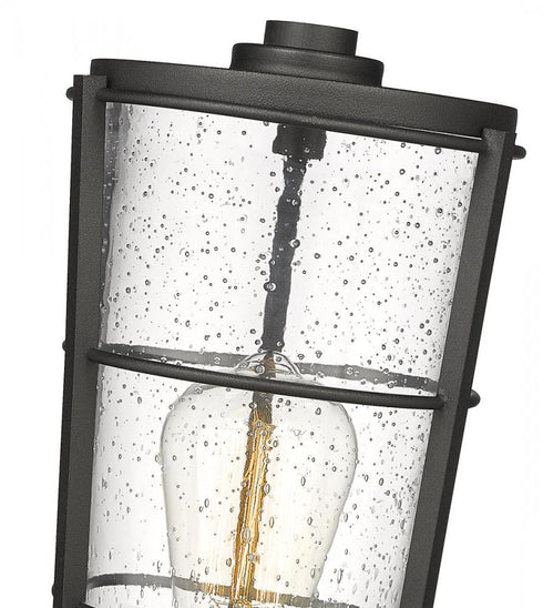 Z-Lite Helix 1 Light Outdoor Post Mount Fixture in Black Finish Model: 591PHM-BK