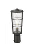 Z-Lite Helix 1 Light Outdoor Post Mount Fixture in Black Finish Model: 591PHM-BK