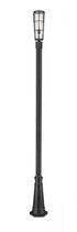 Z-Lite Helix 1 Light Outdoor Post Mounted Fixture in Black Finish Model: 591PHB-519P-BK