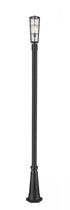 Z-Lite Helix 1 Light Outdoor Post Mounted Fixture in Black Finish Model: 591PHB-519P-BK