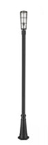 Z-Lite Helix 1 Light Outdoor Post Mounted Fixture in Black Finish Model: 591PHB-519P-BK