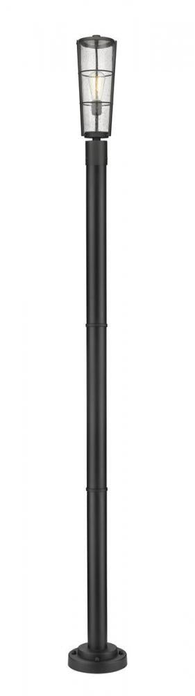 Z-Lite Helix 1 Light Outdoor Post Mounted Fixture in Black Finish Model: 591PHB-567P-BK