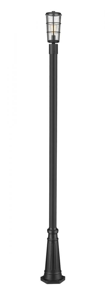 Z-Lite Helix 1 Light Outdoor Post Mounted Fixture in Black Finish Model: 591PHM-519P-BK