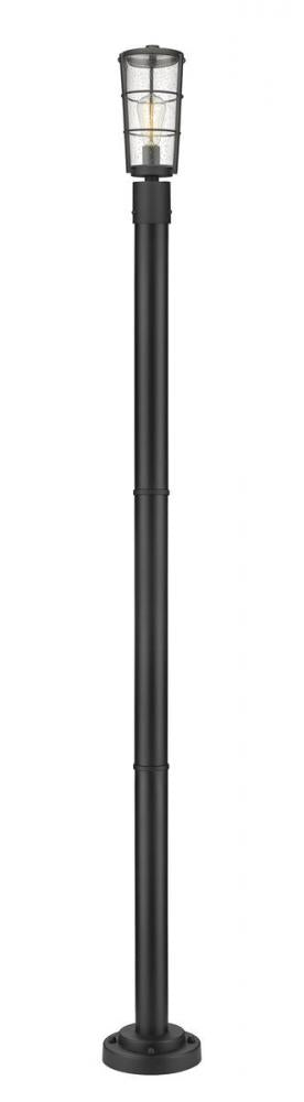 Z-Lite Helix 1 Light Outdoor Post Mounted Fixture in Black Finish Model: 591PHM-567P-BK