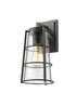 Z-Lite Helix 1 Light Outdoor Wall Light in Black Finish Model: 591M-BK