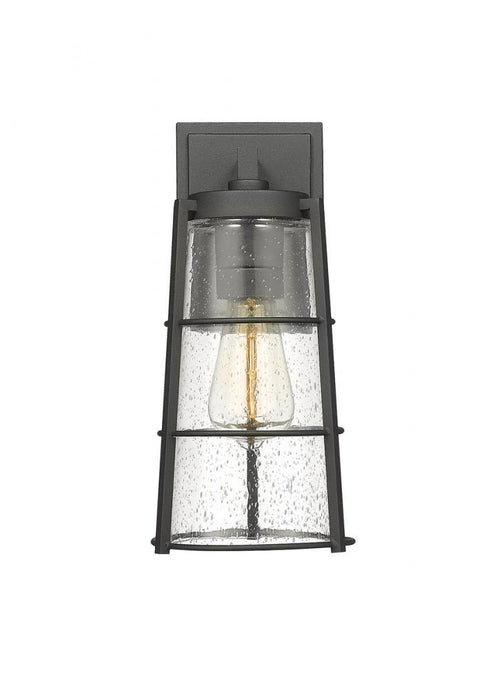 Z-Lite Helix 1 Light Outdoor Wall Light in Black Finish Model: 591M-BK