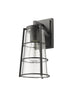 Z-Lite Helix 1 Light Outdoor Wall Light in Black Finish Model: 591M-BK