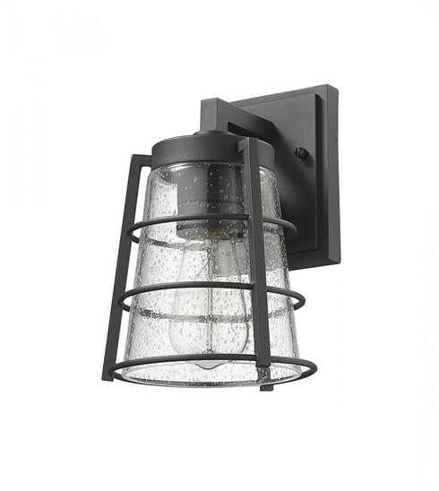 Z-Lite Helix 1 Light Outdoor Wall Light in Black Finish Model: 591S-BK