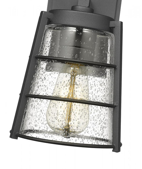 Z-Lite Helix 1 Light Outdoor Wall Light in Black Finish Model: 591S-BK